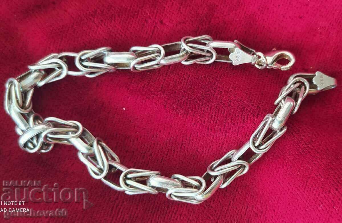 Collar men's silver bracelet-tags
