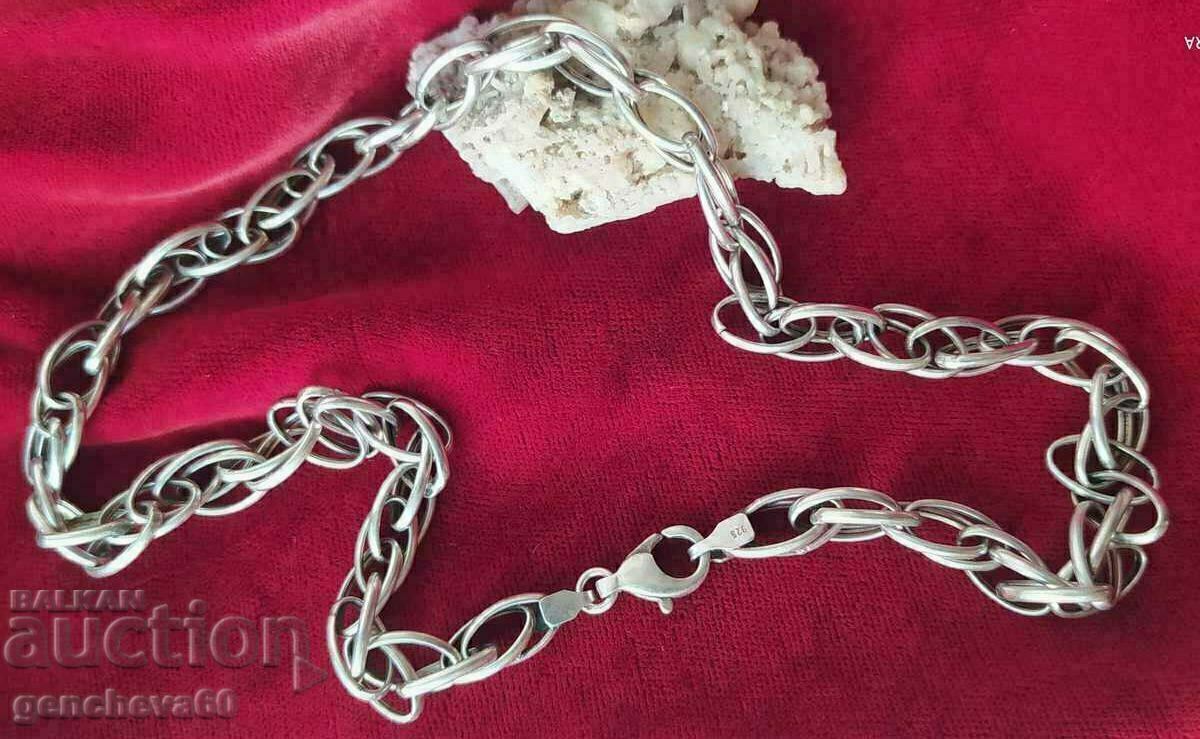 Nice men's necklace, silver, markings