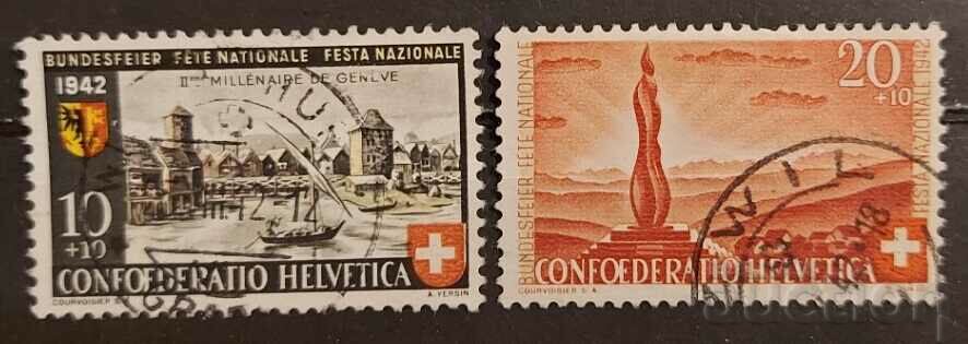 Швейцария 1942 Годишнина/Сгради/Кораби Клеймо