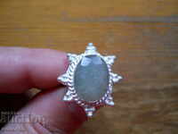 inel de argint cu smarald natural