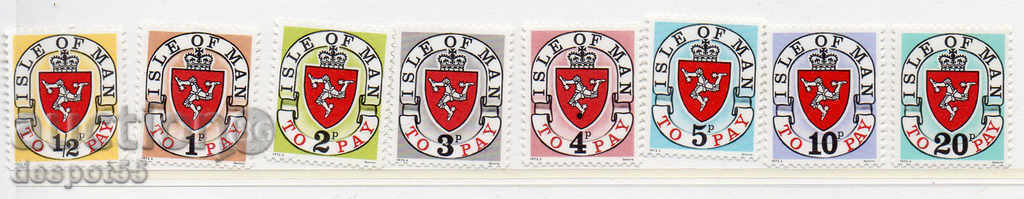 1973. Isle of Man. Οικόσημο. Επιγραφή - "1973 Α" στη βάση.