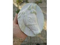 Plaster bas-relief Horse head
