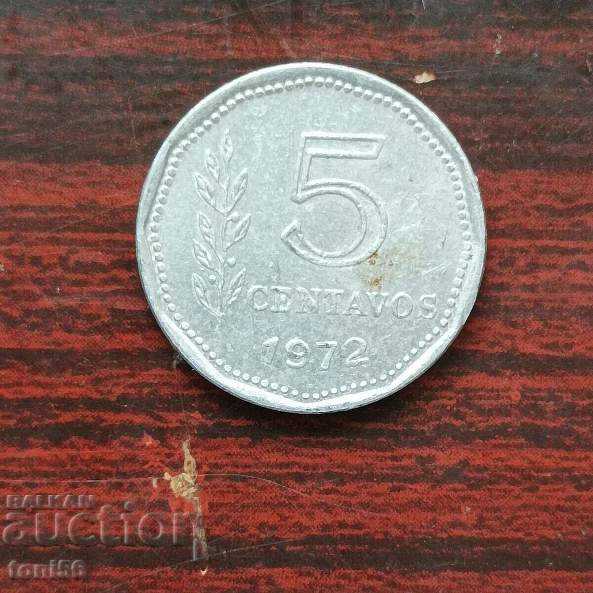 Αργεντινή 5 centavos 1972