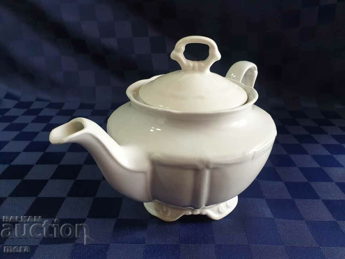Baroque porcelain Bulgarian teapot - Stalin - Vidin - 1956 with price 70.00 BGN | € 35.79 Baroque porcelain Bulgarian teapot - Stalin - Vidin - 1956 with price 70.00 BGN | € 35.79