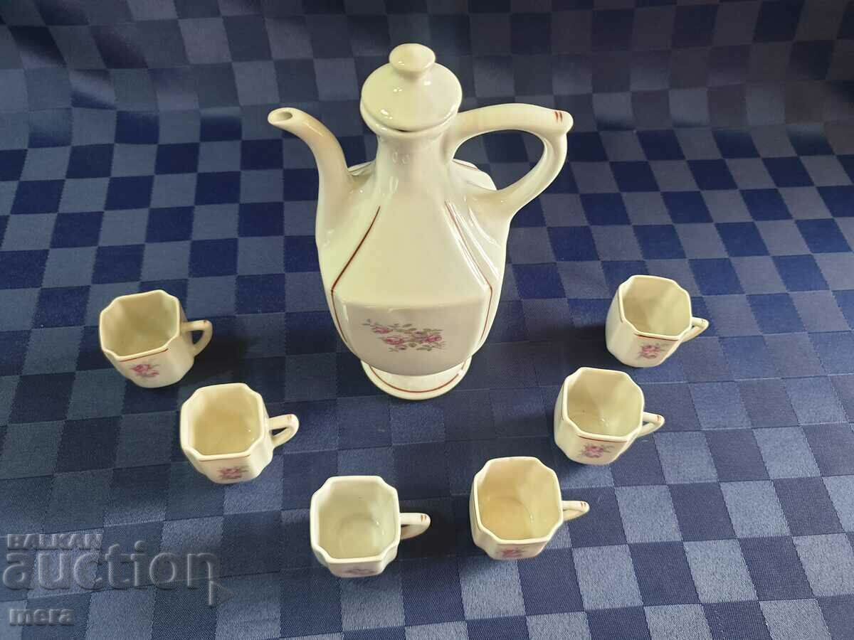 Old porcelain service for heated brandy - Development, Kaleitsa village with price 90.00 BGN | € 46.02