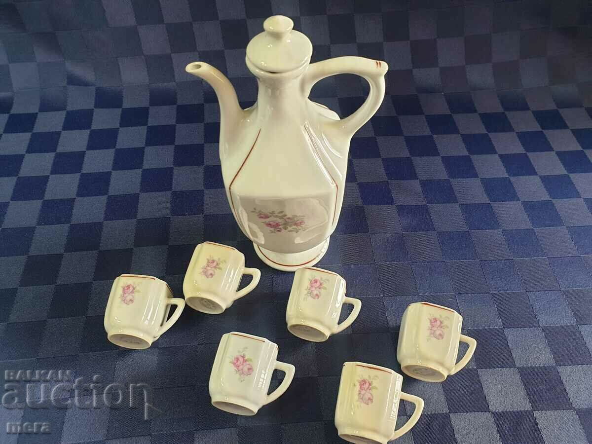 Auction  Old porcelain service for heated brandy - Development, Kaleitsa village