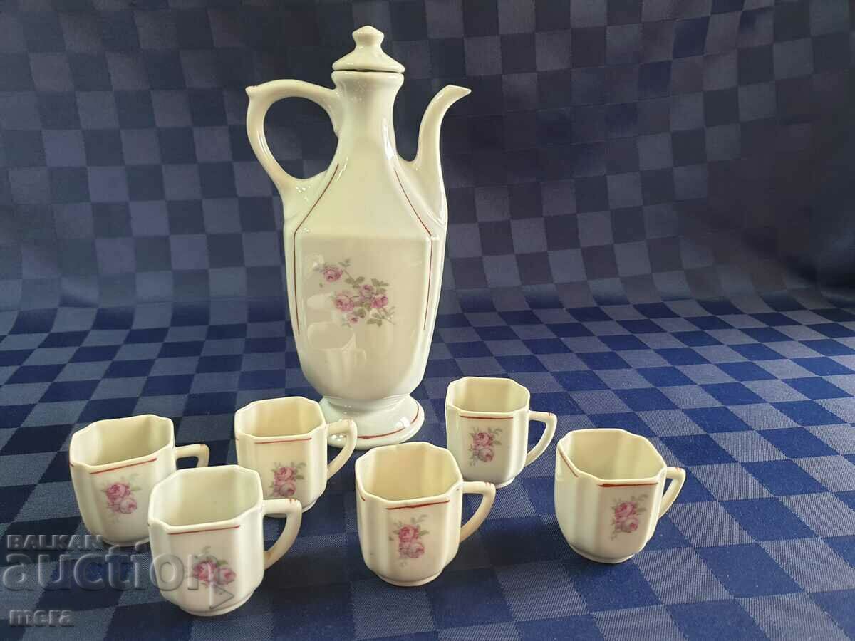 Old porcelain service for heated brandy - Development, Kaleitsa village - 5