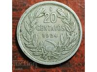 Chile 20 centavos 1924