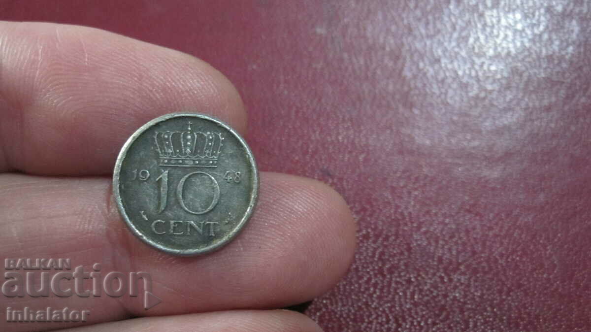 1948 10 cents Netherlands