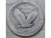 25 цента 1925 г. САЩ . Сребърна монета.
