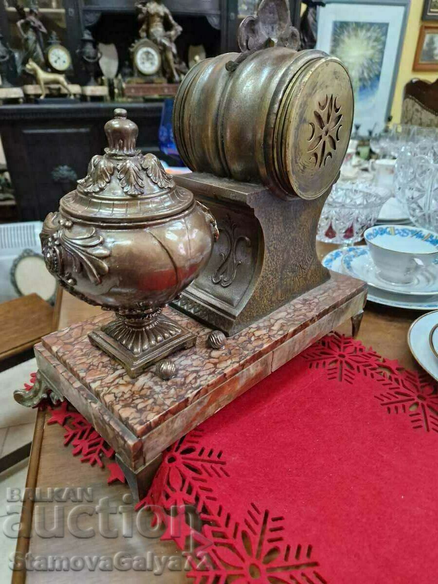 Όμορφο ρολόι γαλλικού τζακιού αντίκα - 5 Όμορφο ρολόι γαλλικού τζακιού αντίκα - 5