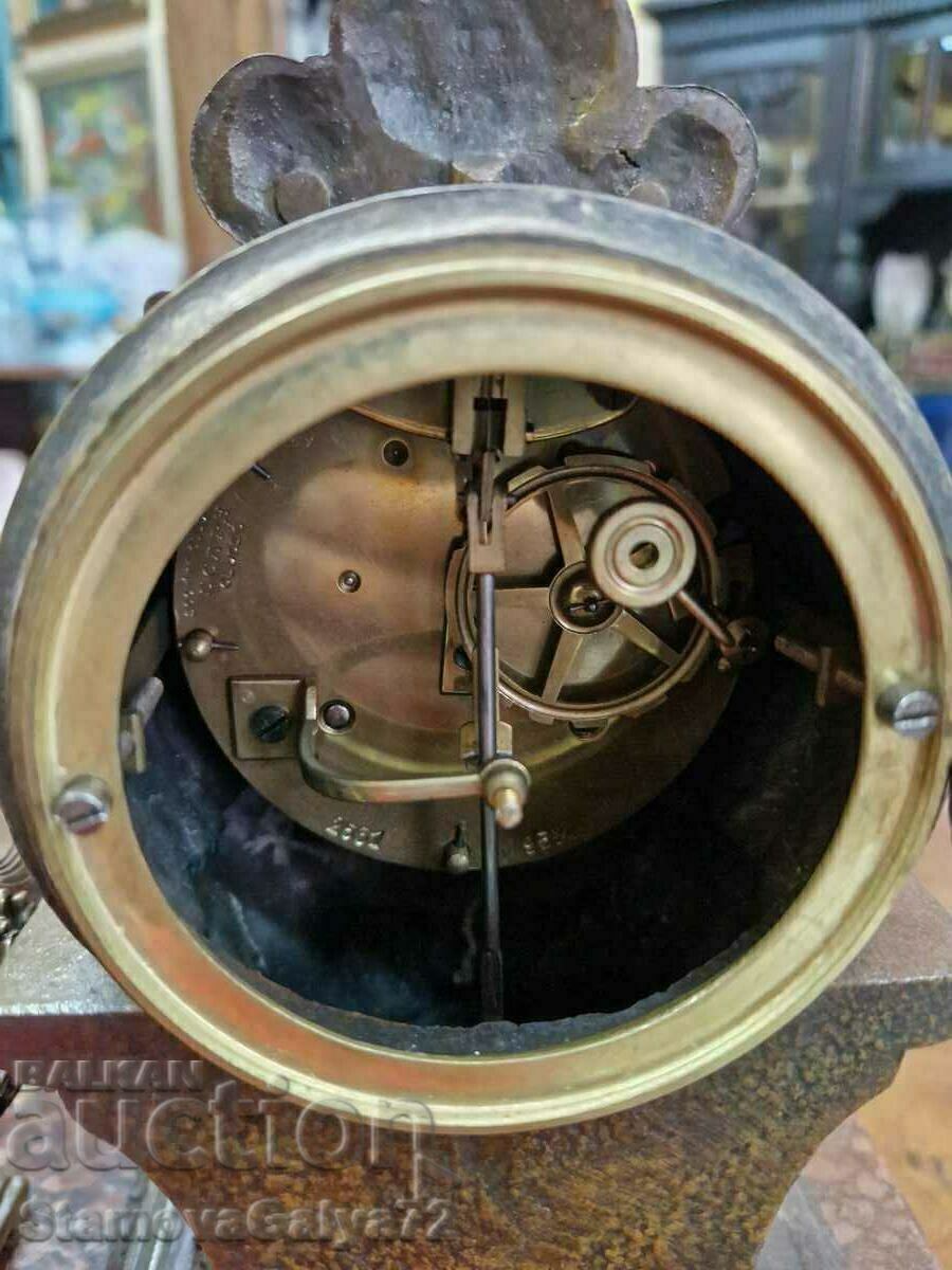 Όμορφο ρολόι γαλλικού τζακιού αντίκα - 6 Όμορφο ρολόι γαλλικού τζακιού αντίκα - 6