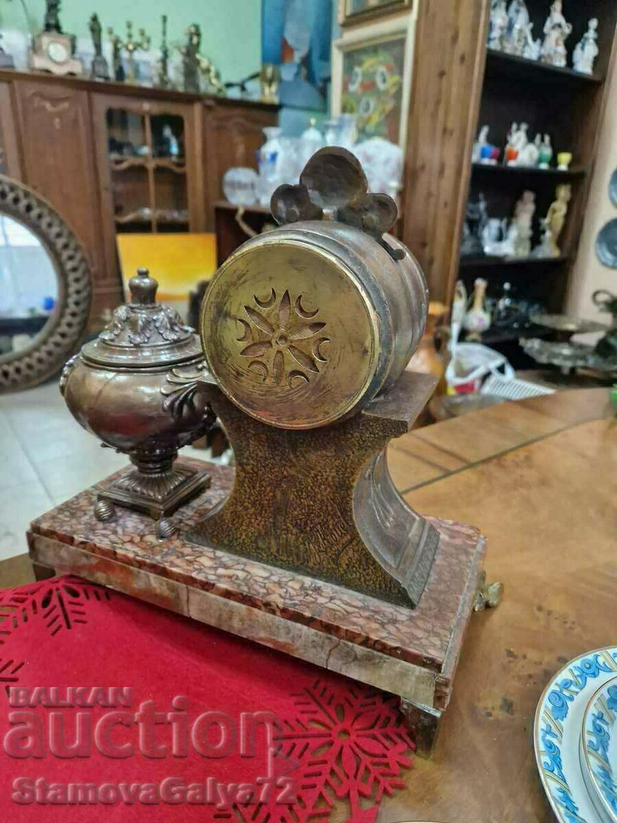 Όμορφο ρολόι γαλλικού τζακιού αντίκα - 7 Όμορφο ρολόι γαλλικού τζακιού αντίκα - 7