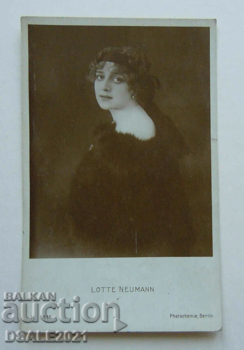 Postcard old photo actress Lotte Neumann /15746