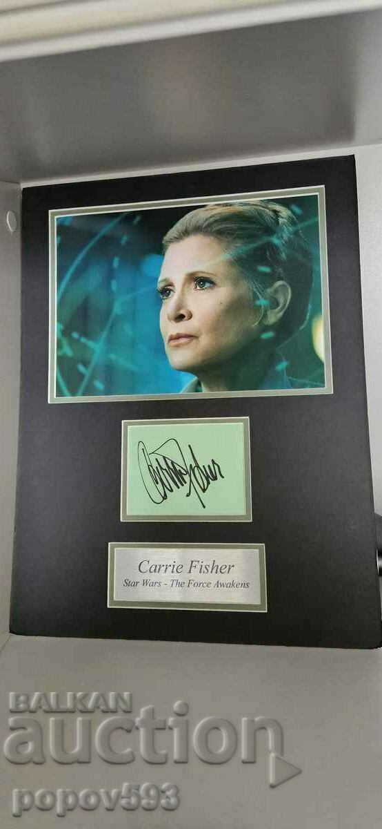Autograf Carrie Fisher (Prințesa Leia).