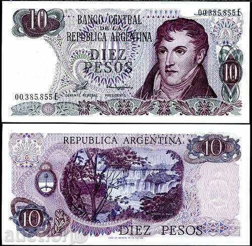 Zorba LICITAȚII ARGENTINA 10 Pesos 1976 UNC