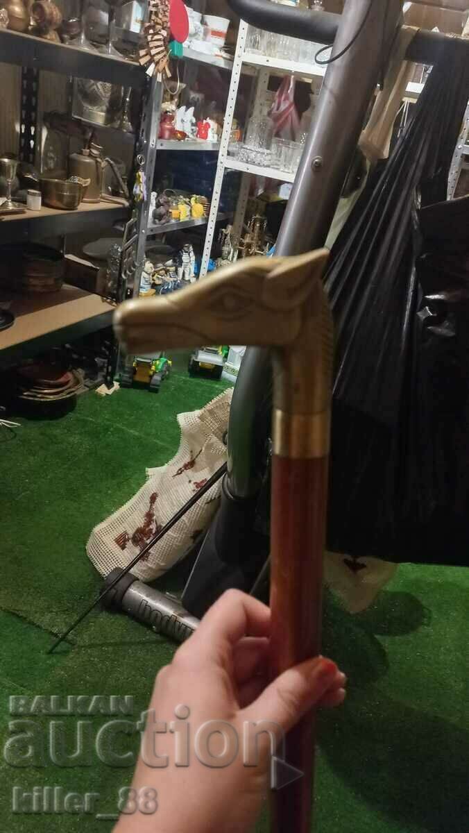 Concealed blade cane with bronze handle - 5 Concealed blade cane with bronze handle - 5