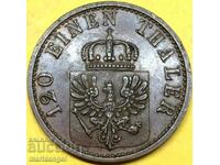 Prusia 3 pfennig 1870 Germania 24mm cupru