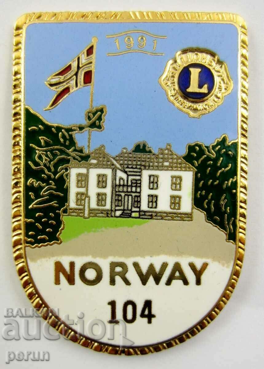 Lion's Club-Лайънс клуб-1991г-Норвегия-Топ