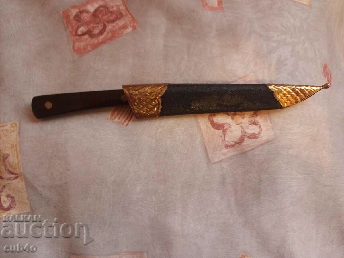 Παλιό σφυρήλατο μαχαίρι scimitar στιλέτο cania