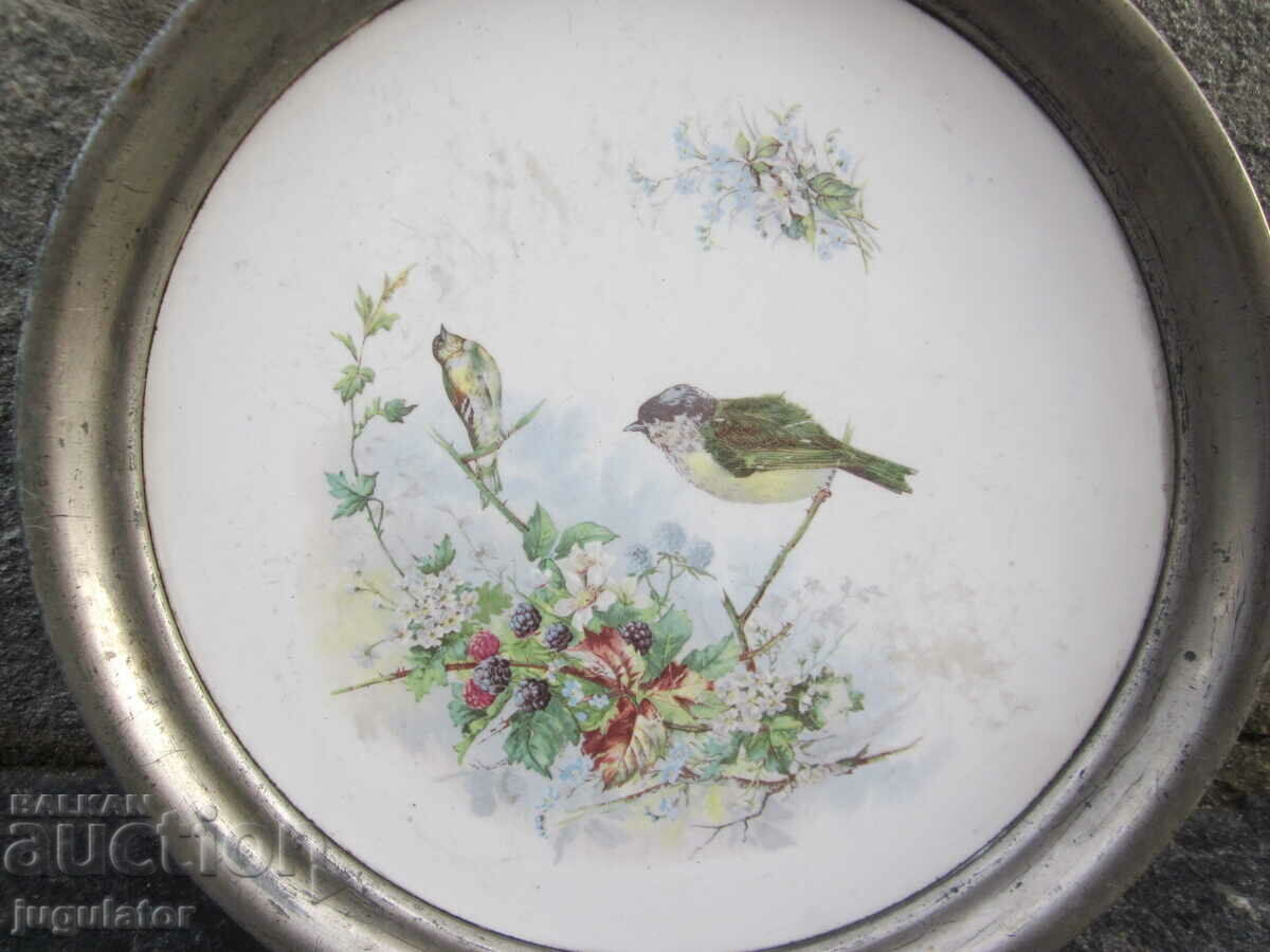 Auction vintage old German porcelain tray Auction vintage old German porcelain tray
