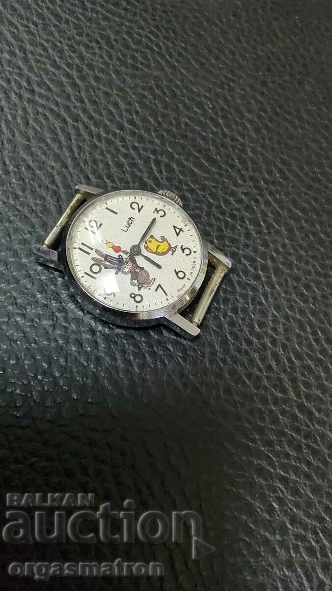Auction Animated Mechanical Watch BEAM Made in USSR Working Auction Animated Mechanical Watch BEAM Made in USSR Working