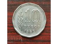 Аржентина 10 песос 1963