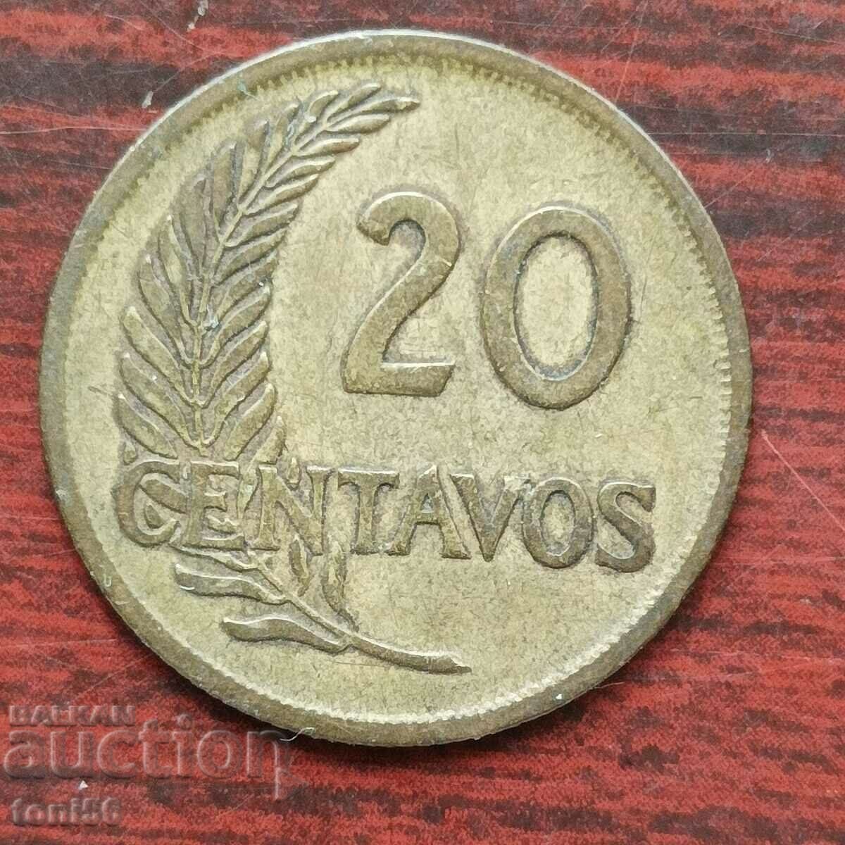 Peru 20 centavos 1952