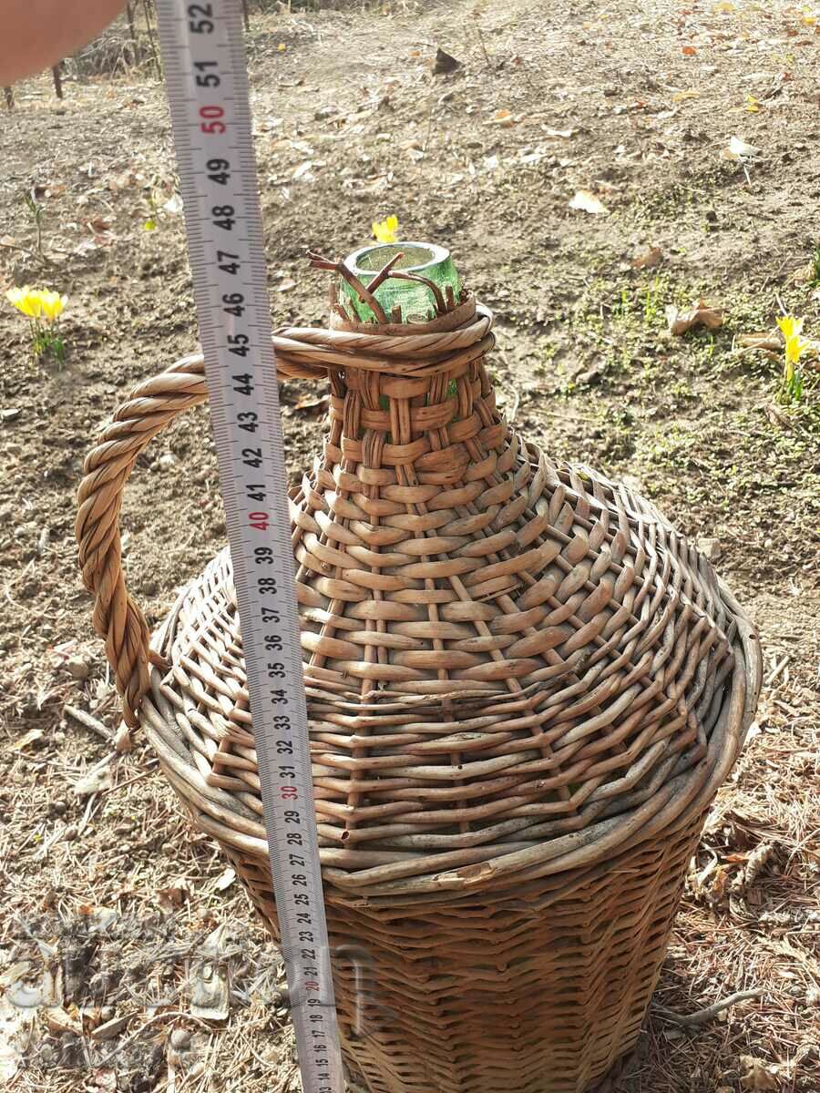 Old glass damajana entwined with rattan - 6 Old glass damajana entwined with rattan - 6