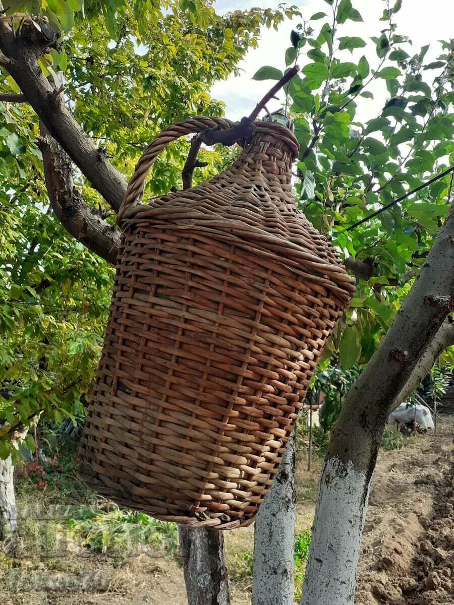 Old glass damajana entwined with rattan - 7 Old glass damajana entwined with rattan - 7