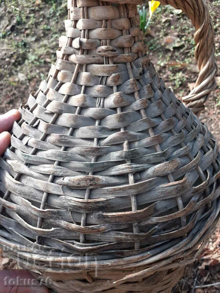 Old glass damajana entwined with rattan - 5 Old glass damajana entwined with rattan - 5