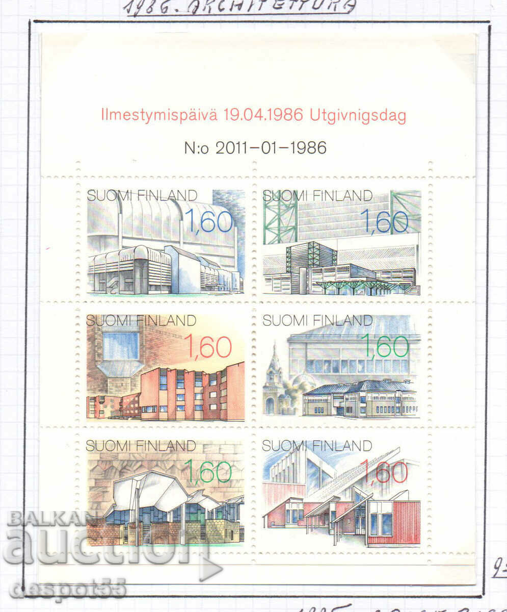 1986. Финландия. Архитектура. Блок.