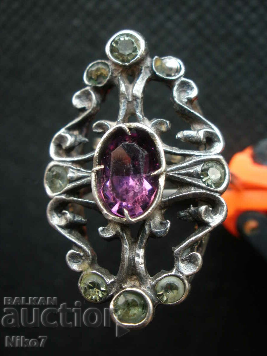 Auction Silver, antique, ring with a stone. Auction Silver, antique, ring with a stone.