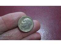 1969 год 10 цента САЩ буква D