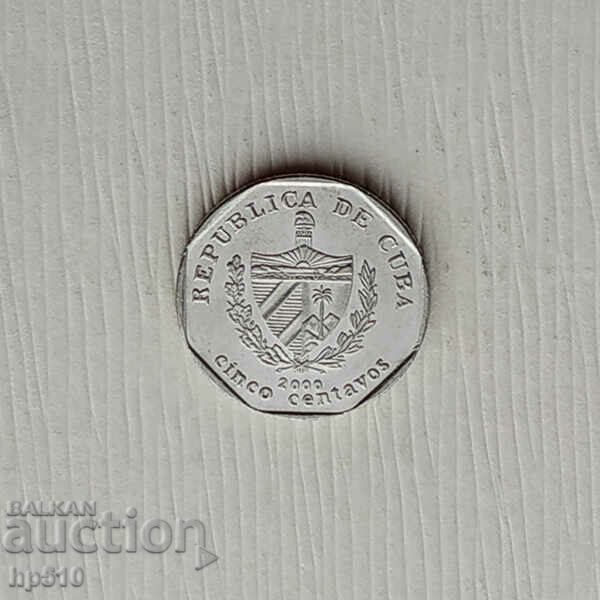Cuba 5 Centavos 2000 / Cuba 5 Centavos 2000 with price 1.45 BGN | € 0.74
