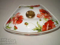 Kingensin Porcelain Vintage Bowl with Poppies Flower Lid