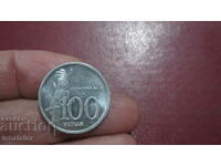 1999 100 rupie Indonezia - Aluminiu - Papagal