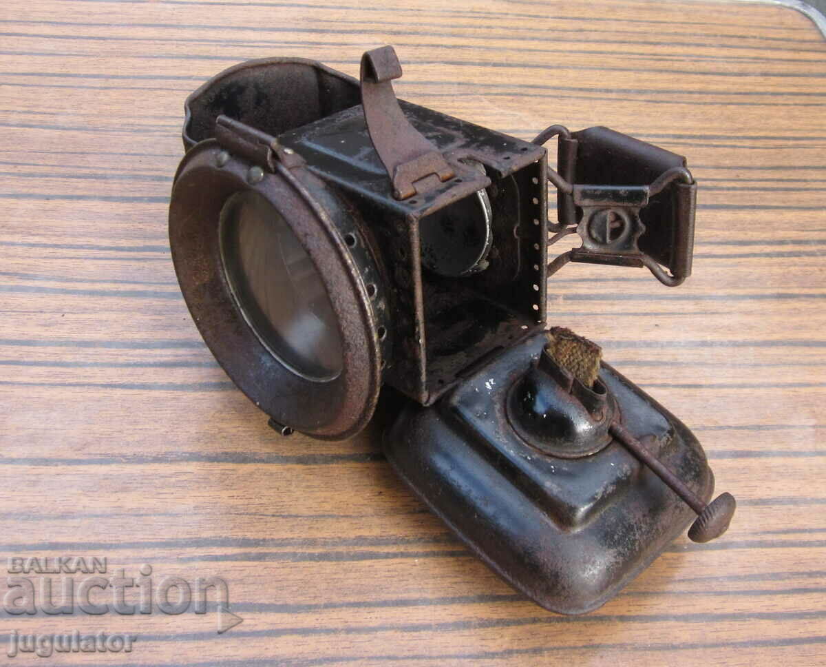 vintage German gas headlight lantern bicycle wheel lamp - 7 vintage German gas headlight lantern bicycle wheel lamp - 7