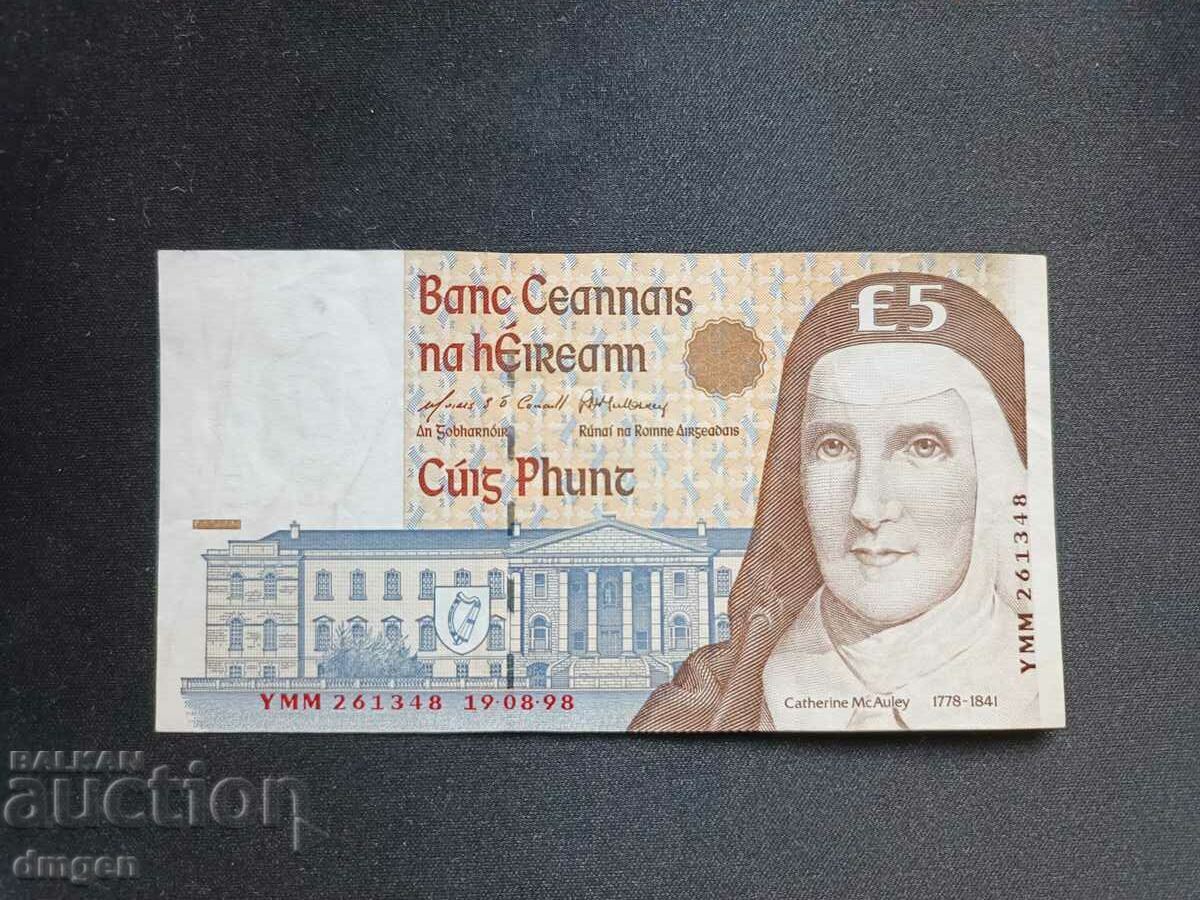5 λίρες Ιρλανδία 1998