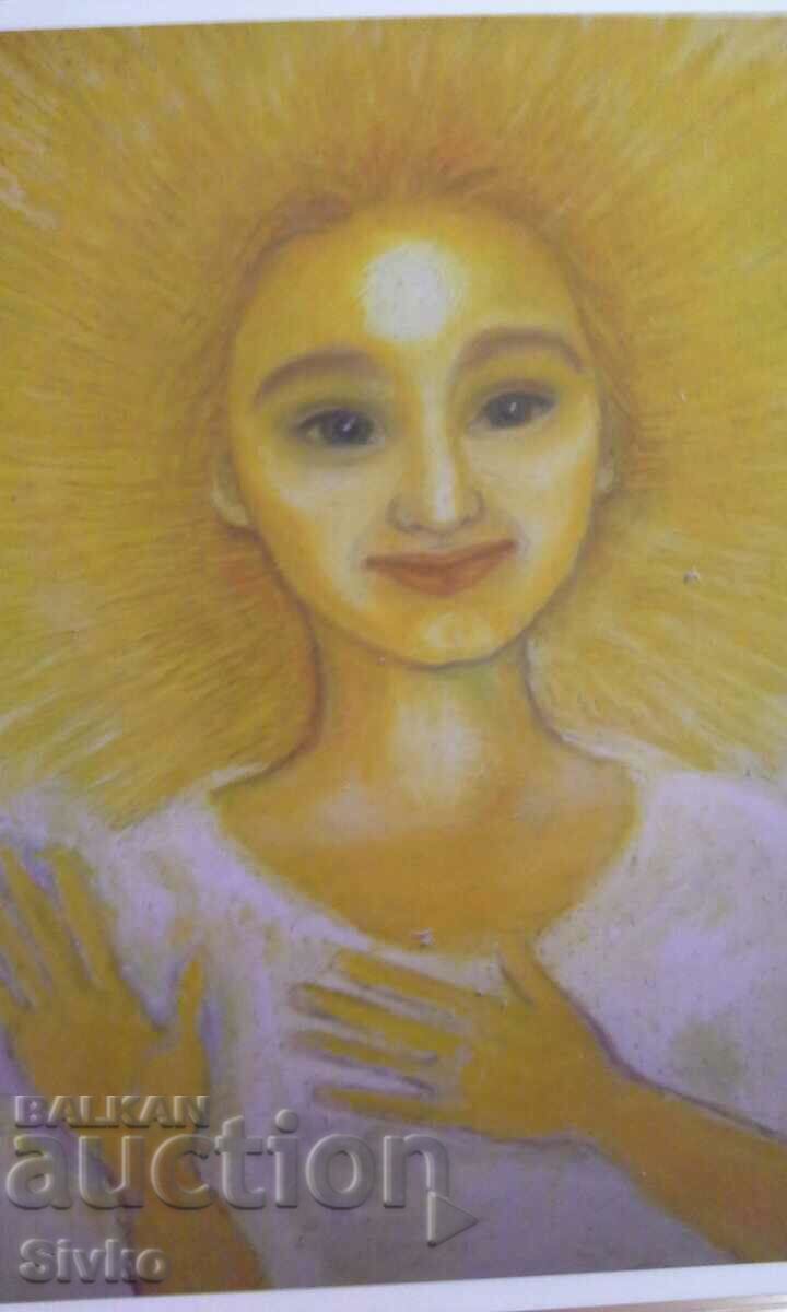 Картичка ръчно правена Дъщерята на Слънцето