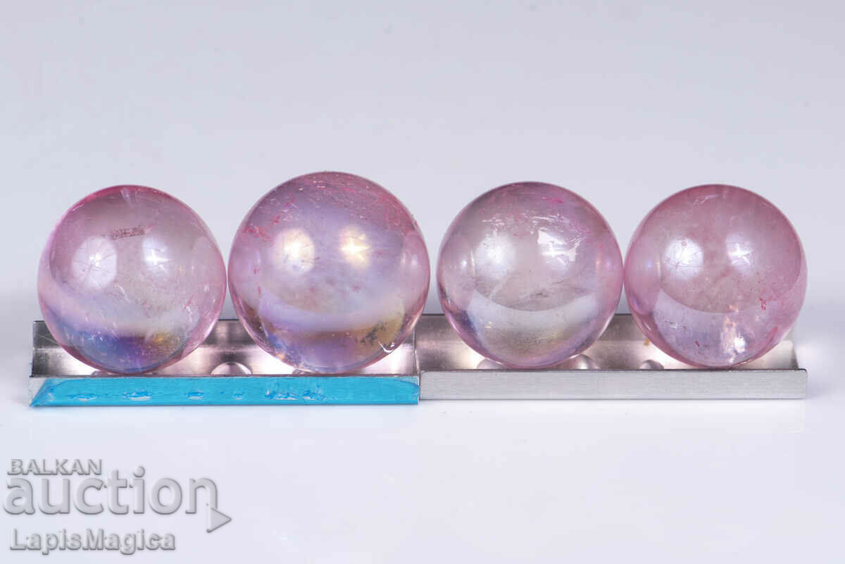 Rose aura quartz sphere - price for 1 piece