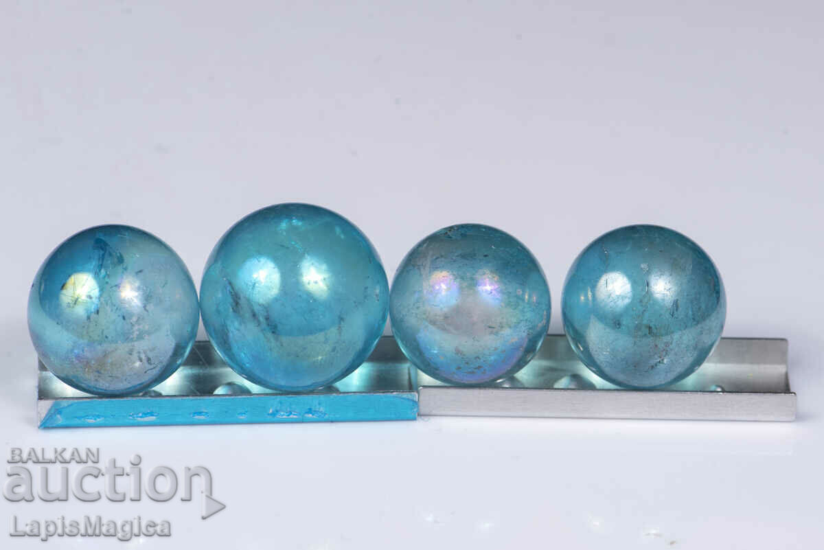 Blue aura quartz sphere - price for 1 piece