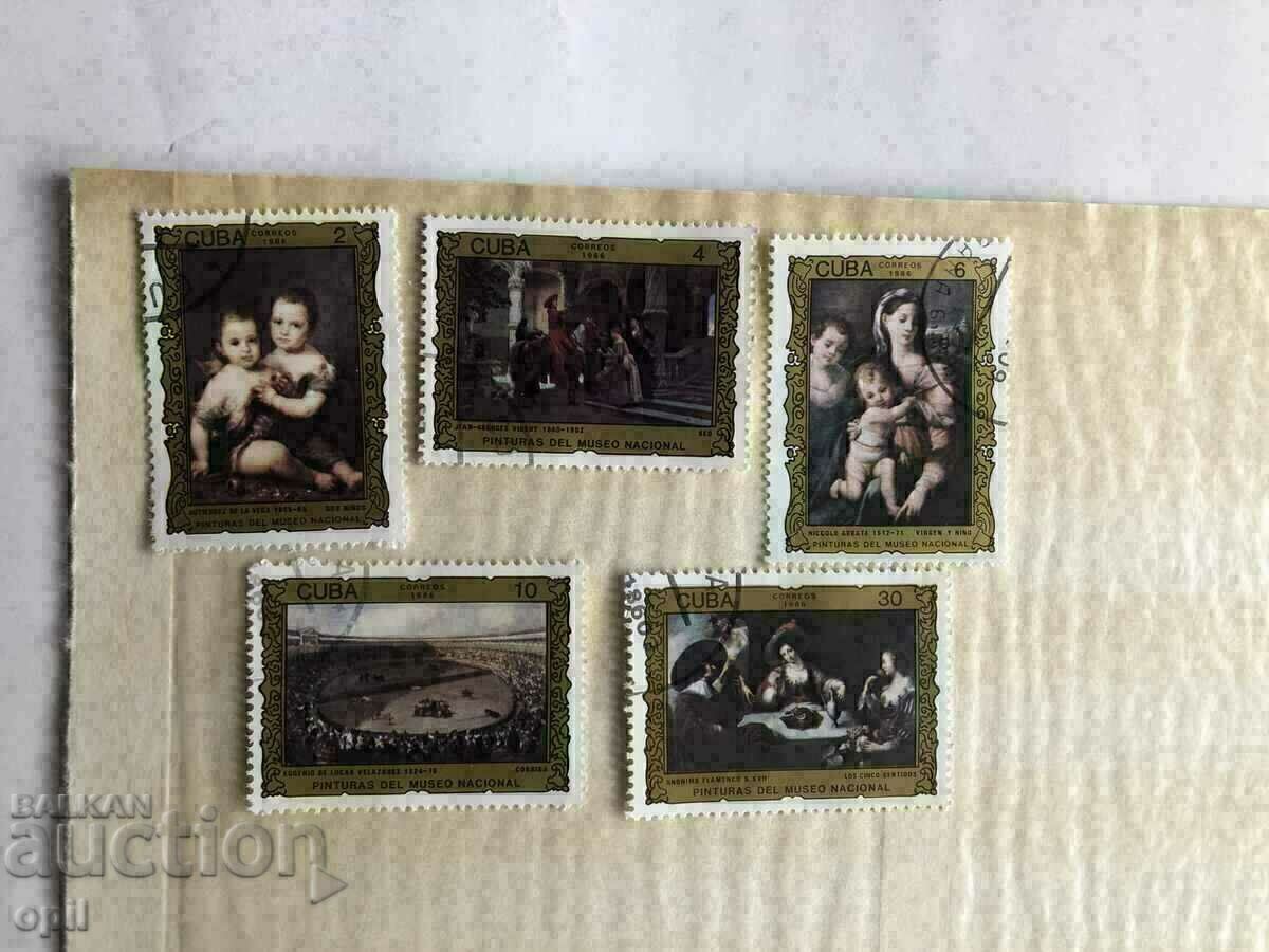 Postage stamps Cuba Art 25 pieces - 6