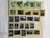 Postage stamps Cuba Art 25 pieces