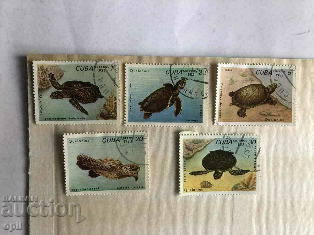 Auction Postage stamps Cuba Fauna 25 pieces Auction Postage stamps Cuba Fauna 25 pieces