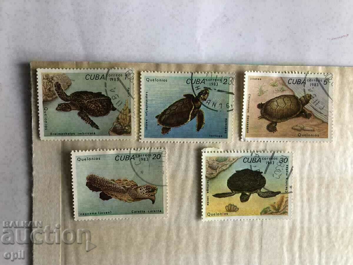 Auction  Postage stamps Cuba Fauna 25 pieces