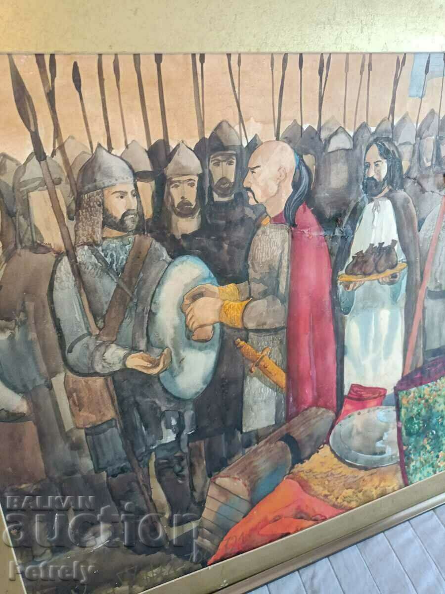 Old painting with price 120.00 BGN | € 61.36 Old painting with price 120.00 BGN | € 61.36