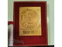 Table medal 50 years Medical Faculty Belgrade 1920 - 1970