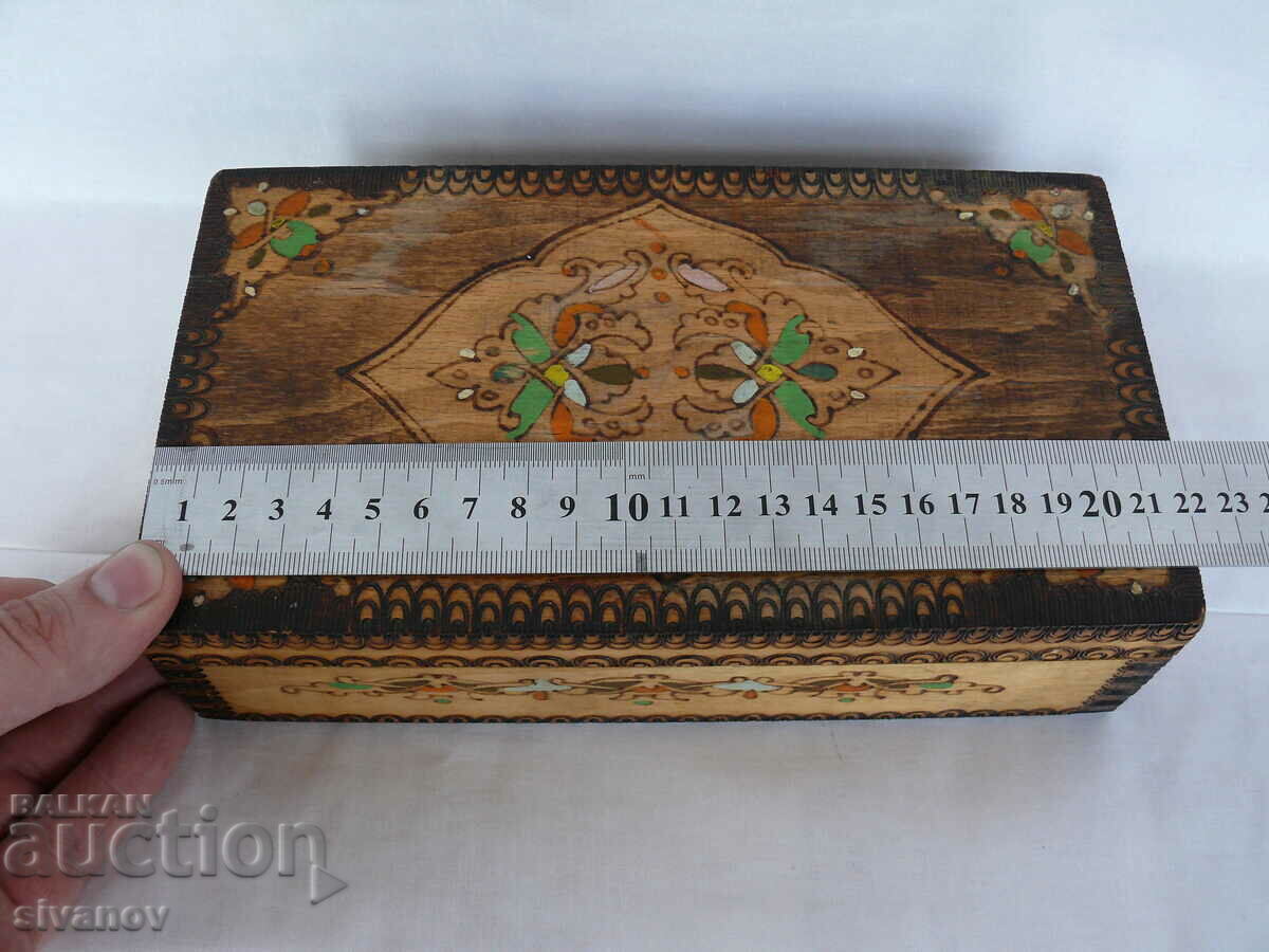 Interesting old wooden jewelry box #2041 - 5 Interesting old wooden jewelry box #2041 - 5