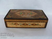 Interesting old wooden jewelry box #2041
